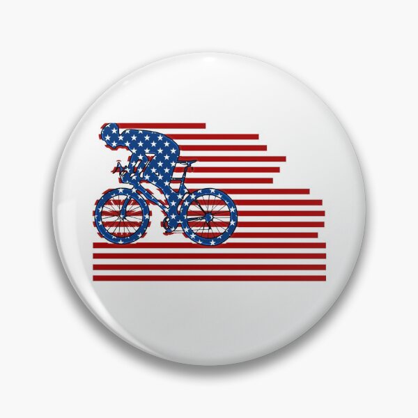 Item preview, Cycling USA Flag Biker designed and sold by Redmanrooster.