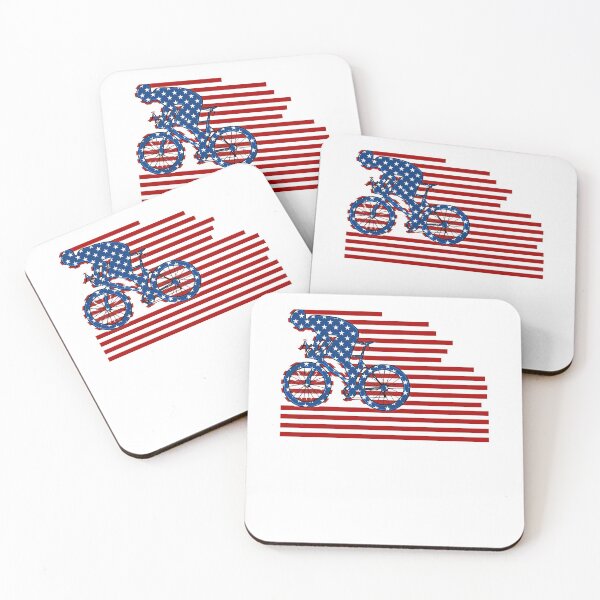 Item preview, Cycling USA Flag Biker designed and sold by Redmanrooster.