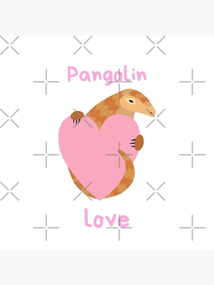 Disover Pangolin Love - Cute Endangered Pangolins heart design Premium Matte Vertical Poster