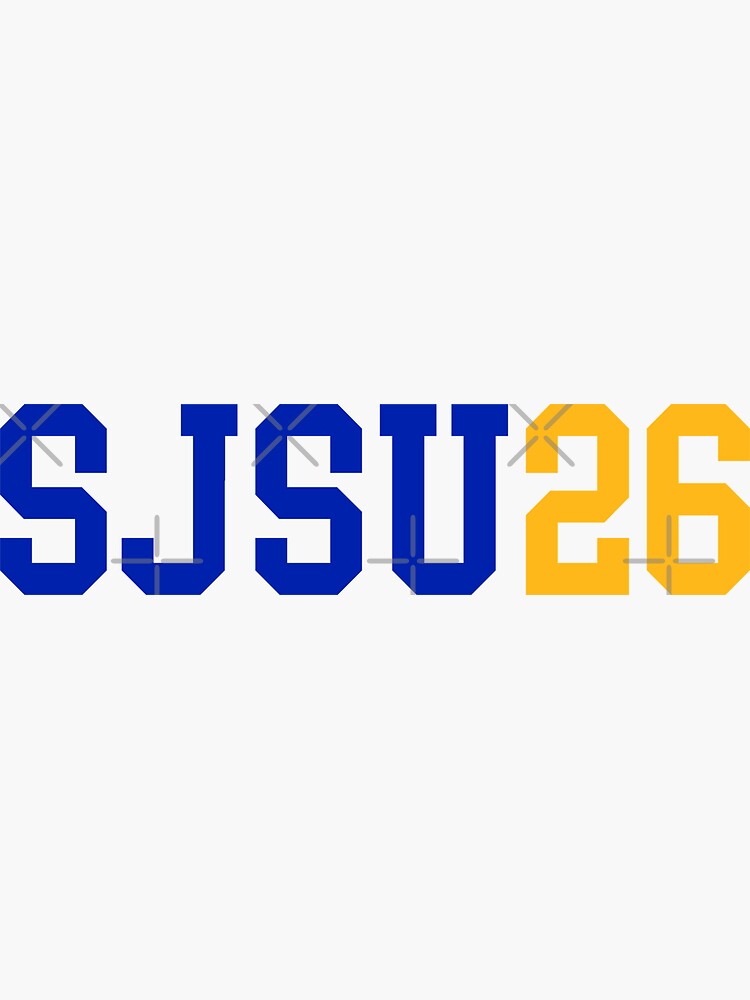 Sjsu College Font 2026 Sticker For Sale By Scollegestuff Redbubble 6417