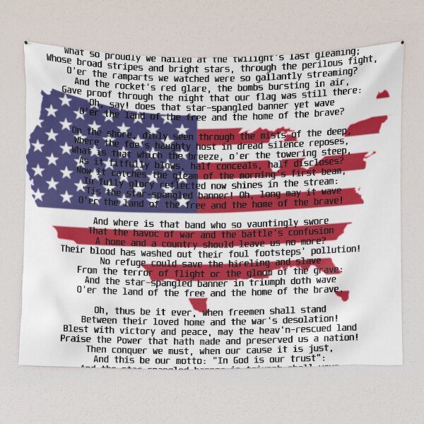 Item preview, Usa flag with Anthem designed and sold by TheContactor.
