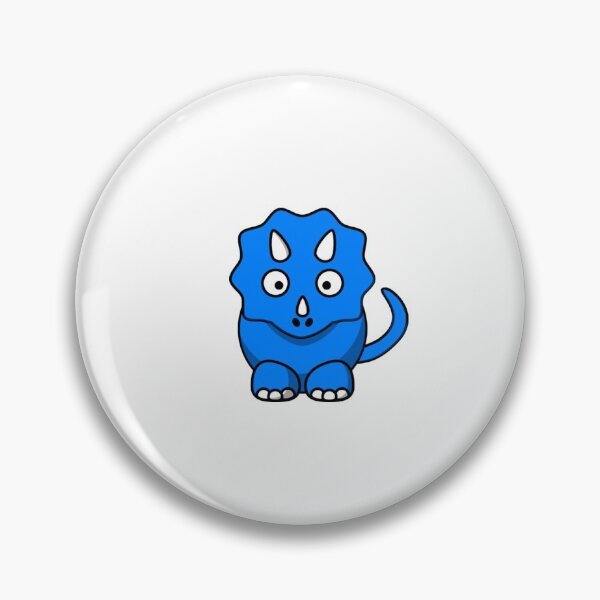 Item preview, blue triceratops  designed and sold by Broken Antler Designs .