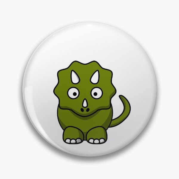 Item preview, green triceratops  designed and sold by Broken Antler Designs .