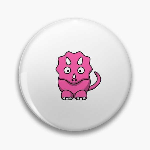 Item preview, pink triceratops  designed and sold by Broken Antler Designs .