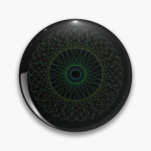 Item preview, Green Spirograph tessllation design designed and sold by Club30-80.