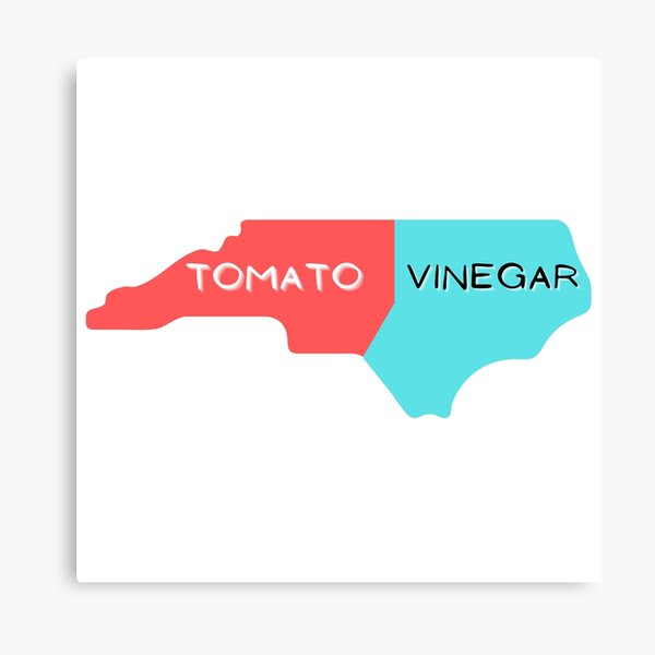 Item preview, North Carolina BBQ barbeque map designed and sold by TheWaterBirds.