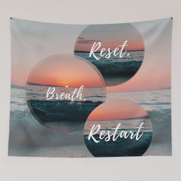 Item preview, Reset. Breath. Restart designed and sold by ThePeaceCHop.