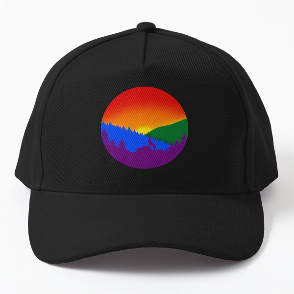 Vista previa del artículo con la obra «Paisaje sutil de la bandera del orgullo gay», diseñado y vendido por JustGottaDraw.