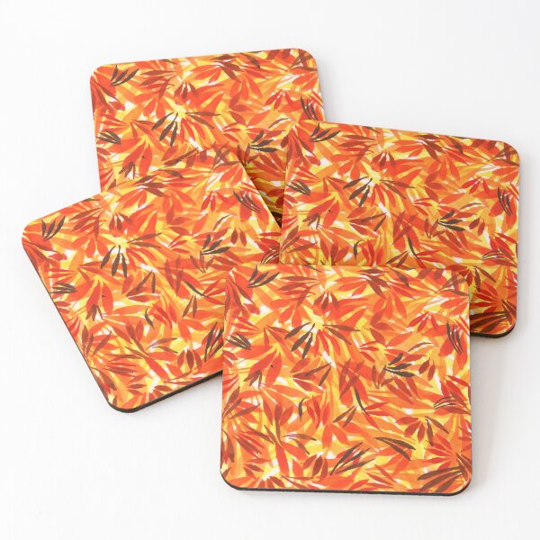 Item preview, Red and Orange Leaf Print designed and sold by Jyn Branik.