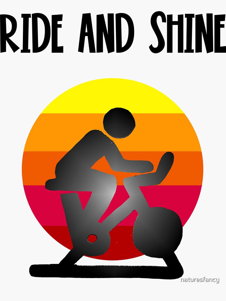 "Cool Ride and Shine Spin Cycle Sunrise Design" Sticker for Sale by