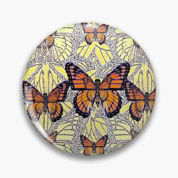 Artikelvorschau, ORANGE MONARCHS AUF GELBER SCHMETTERLINGSZEICHNUNG entworfen und verkauft von sharlesart.