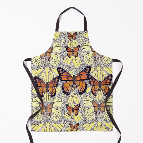 Item preview, ORANGE MONARCHS ON YELLOW BUTTERFLY DRAWING designed and sold by sharlesart.