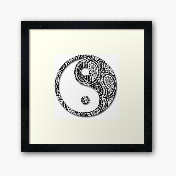 "Paisley Yin Yang Yin Yang" Framed Art Print by SpaghettiFarmer Redbubble