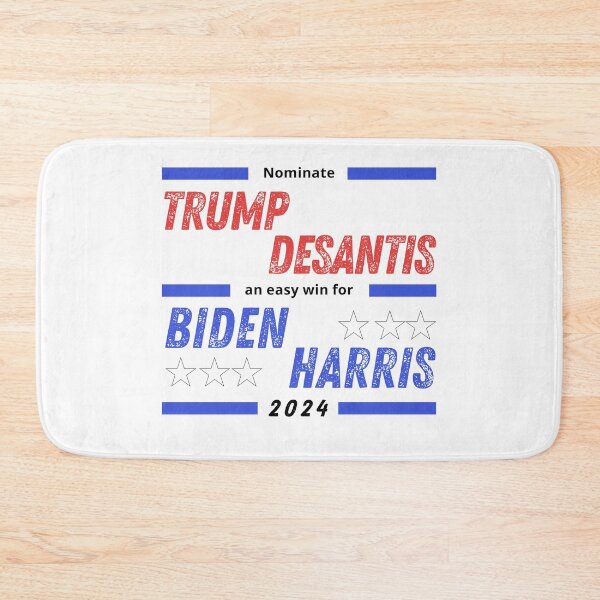Item preview, Trump DeSantis | Easy win for Biden Harris 2024 (black text) designed and sold by StickerPolitics.