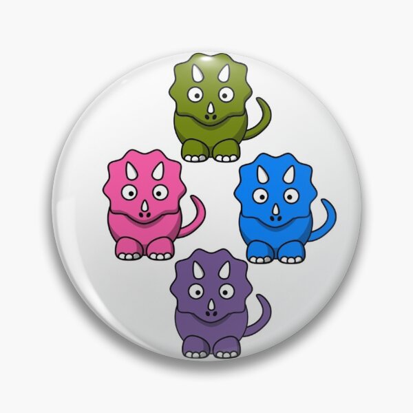 Item preview, colorful triceratops  designed and sold by Broken Antler Designs .
