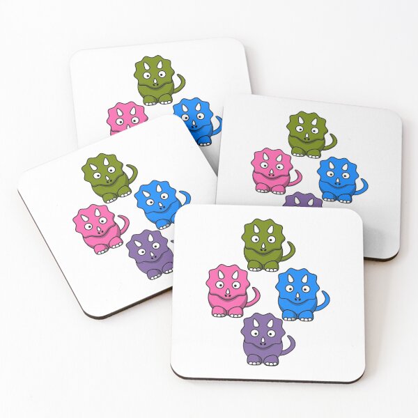 Item preview, colorful triceratops  designed and sold by Broken Antler Designs .