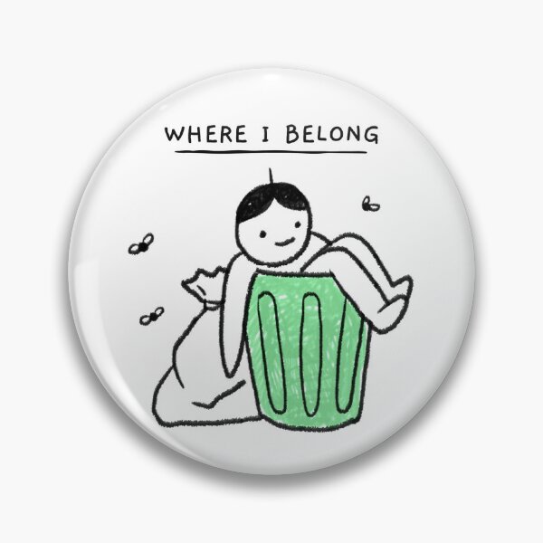 Item preview, Where I Belong Funny Trash Man designed and sold by LittleFlairTee.