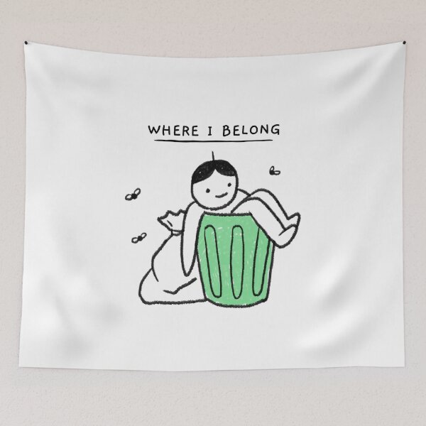 Item preview, Where I Belong Funny Trash Man designed and sold by LittleFlairTee.