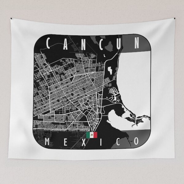 Item preview, CANCUN MAP MEXICO designed and sold by hatimelhag.