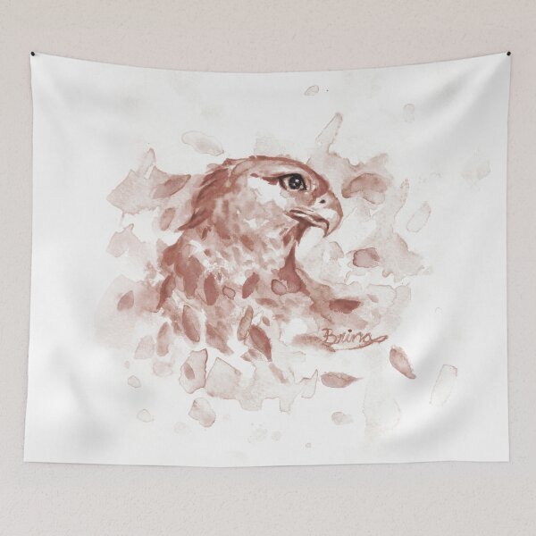 Item preview, Watercolor Splash Hawk, in brown designed and sold by Brina Williamson.