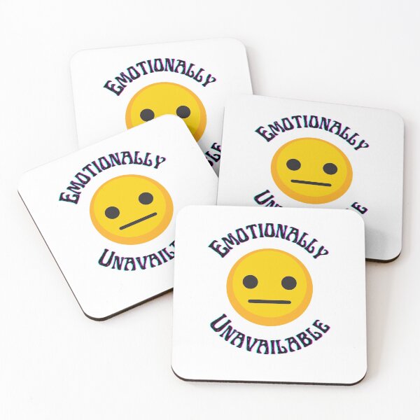 Item preview, Emotionally Unavailable (black text) | Funny Dating designed and sold by StickerPolitics.