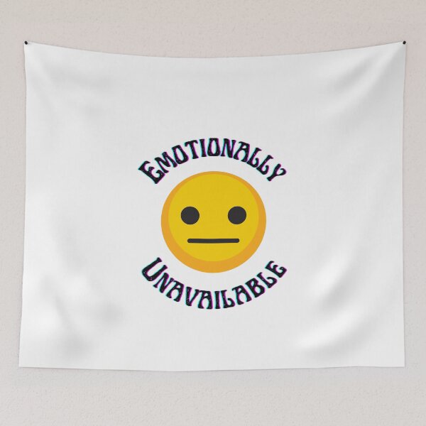 Item preview, Emotionally Unavailable (black text) | Funny Dating designed and sold by StickerPolitics.