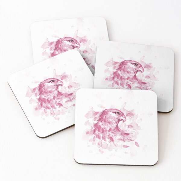 Item preview, Watercolor Splash Hawk, pink designed and sold by Brina Williamson.