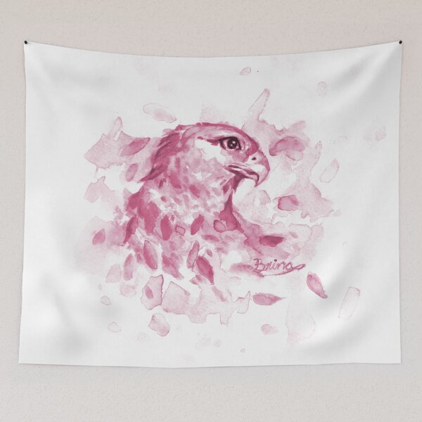 Item preview, Watercolor Splash Hawk, pink designed and sold by Brina Williamson.