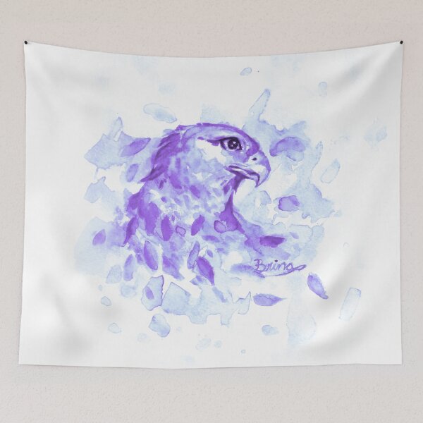 Item preview, Watercolor Splash Hawk, purple designed and sold by Brina Williamson.
