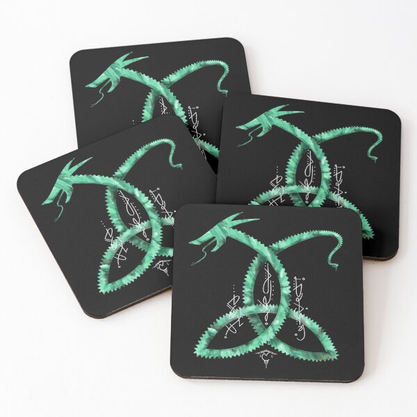 Item preview, Emerald Dragon Codes (white script) designed and sold by jenniferLoree.