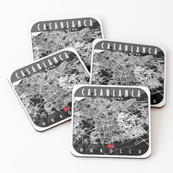 Item preview, CASABLANCA MAP MOROCCO designed and sold by hatimelhag.