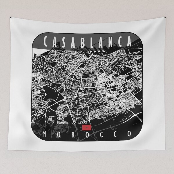 Item preview, CASABLANCA MAP MOROCCO designed and sold by hatimelhag.