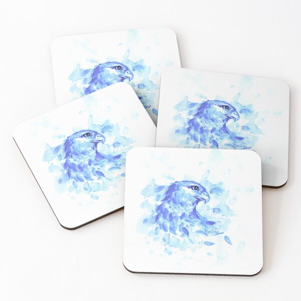 Item preview, Watercolor Splash Hawk, blue designed and sold by Brina Williamson.