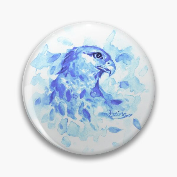 Item preview, Watercolor Splash Hawk, blue designed and sold by Brina Williamson.