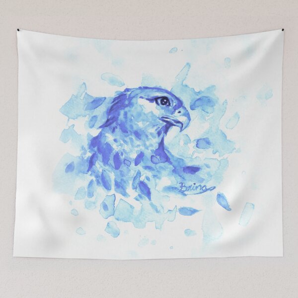 Item preview, Watercolor Splash Hawk, blue designed and sold by Brina Williamson.