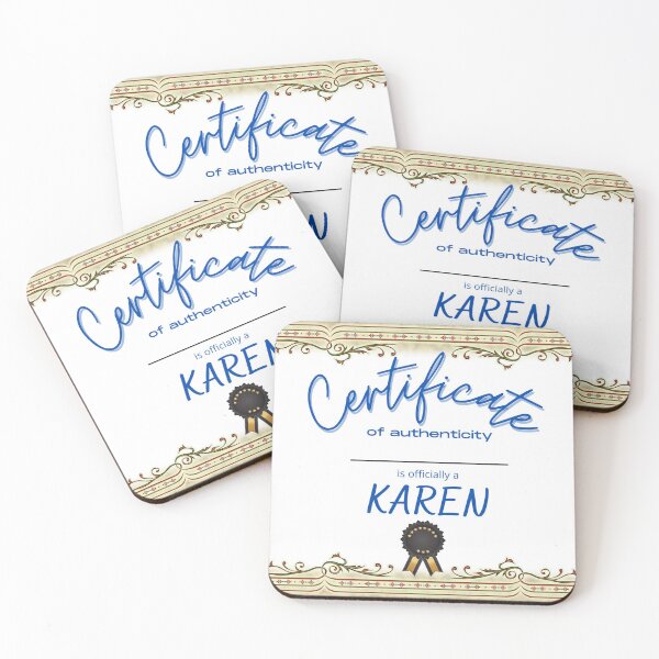 Item preview, "Karen" Certificate Gag Gift designed and sold by TrolldollC.