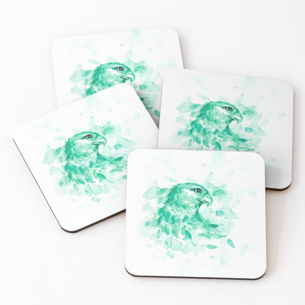 Item preview, Watercolor Splash Hawk, green designed and sold by Brina Williamson.