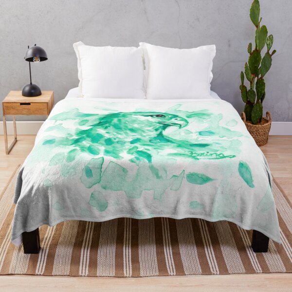 Item preview, Watercolor Splash Hawk, green designed and sold by Brina Williamson.