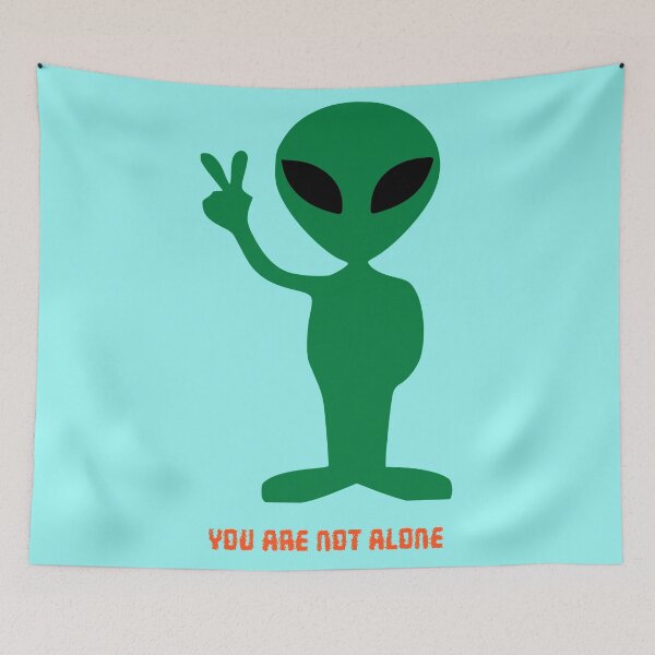 Item preview, You Are Not Alone Cute Green Alien designed and sold by DTEH.