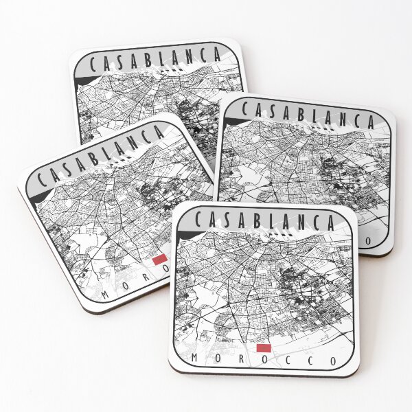 Item preview, CASABLANCA MAP MOROCCO designed and sold by hatimelhag.