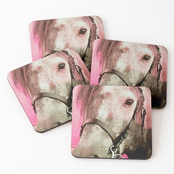 Item preview, Horse portrait in pink designed and sold by horseaddicted.