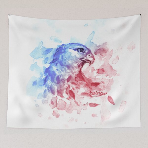 Item preview, Watercolor Splash Hawk, red white & blue designed and sold by Brina Williamson.