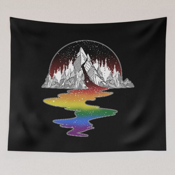 Item preview, Gay Rainbow River Mountain designed and sold by Clara Hollins.
