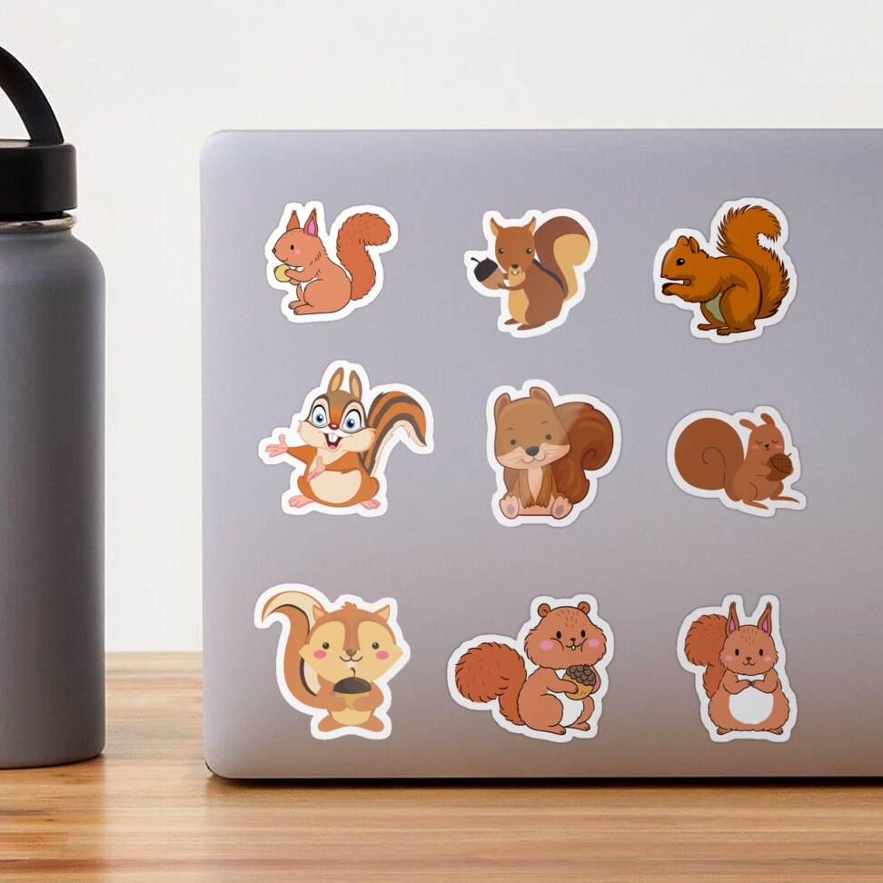 Squirrel Acorn Tiny Stickers – Allport Editions