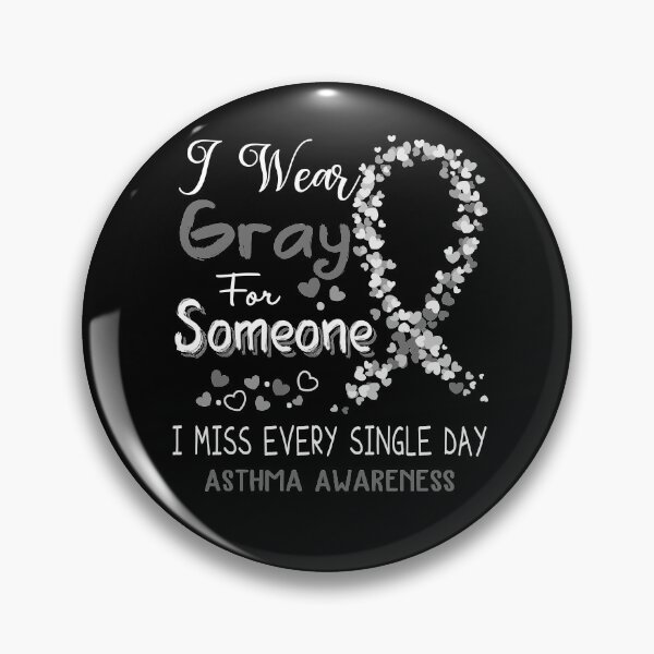 Item preview, I Wear Gray Asthma Awareness designed and sold by GennieShop.