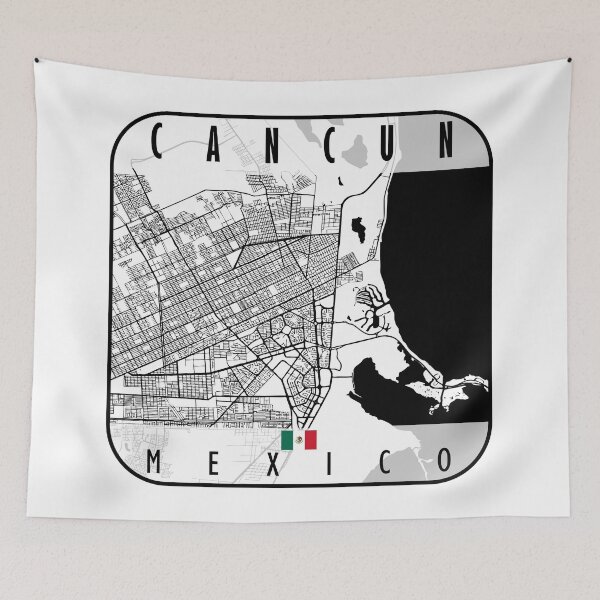 Item preview, CANCUN MAP MEXICO designed and sold by hatimelhag.