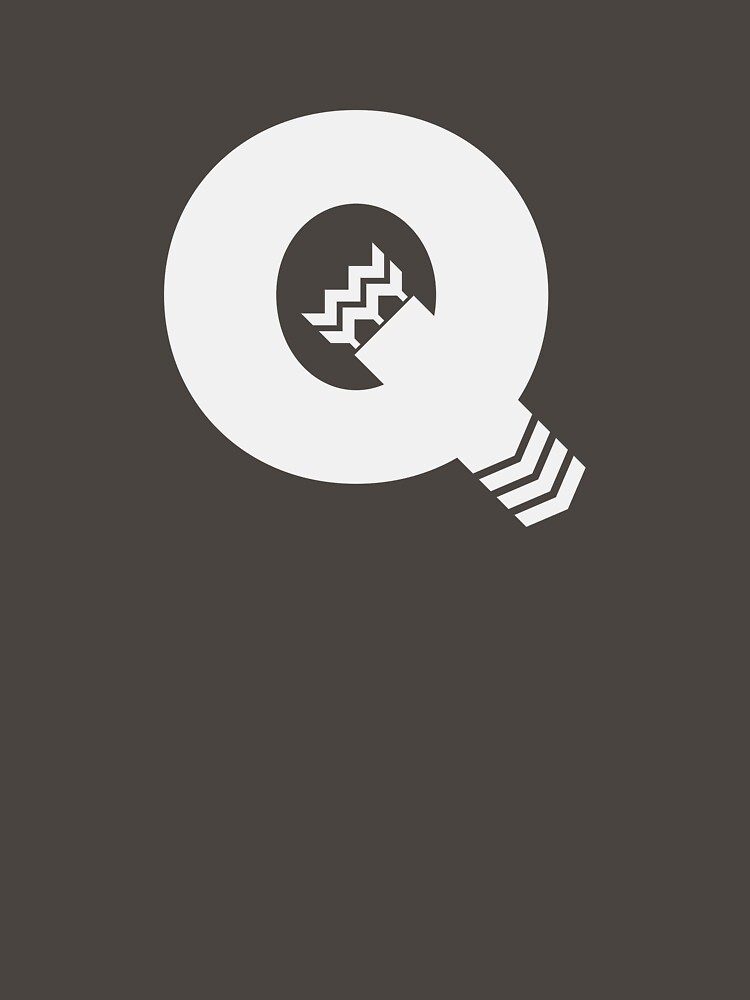 Thumbnail 7 of 7, Classic T-Shirt, Q is for Quiver - White designed and sold by thunderquack.