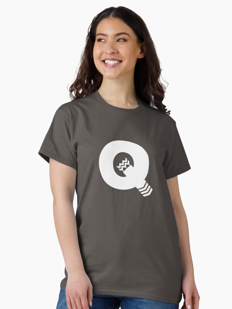 Thumbnail 2 of 7, Classic T-Shirt, Q is for Quiver - White designed and sold by thunderquack.