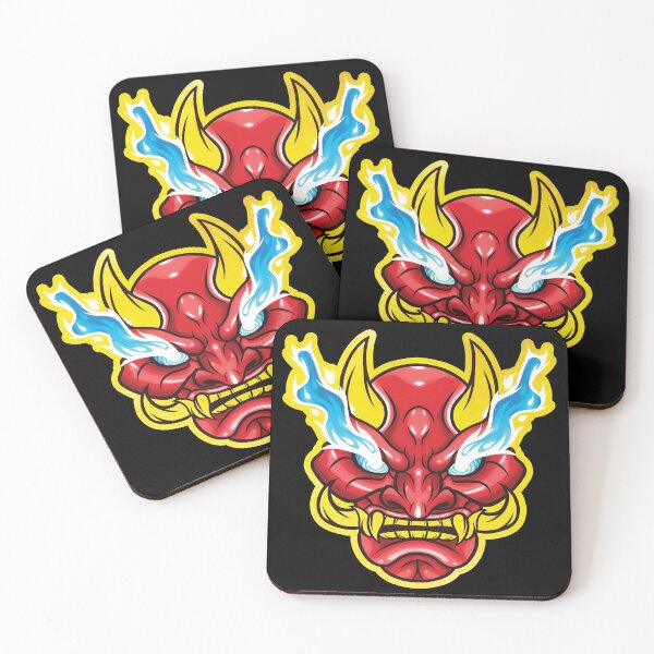 Item preview, Gold Oni Mask Japanese Devil Demon designed and sold by SmittyGFX.