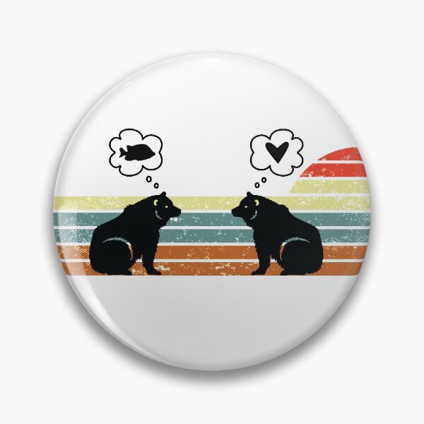 Item preview, Bears Sitting Love or Fish Retro Sunset designed and sold by figtreeworks.
